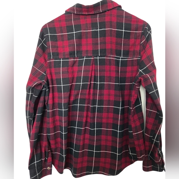 Aeropostale Red and Black Checkered Casual Button Down Shirt Size Large - Picture 2 of 3
